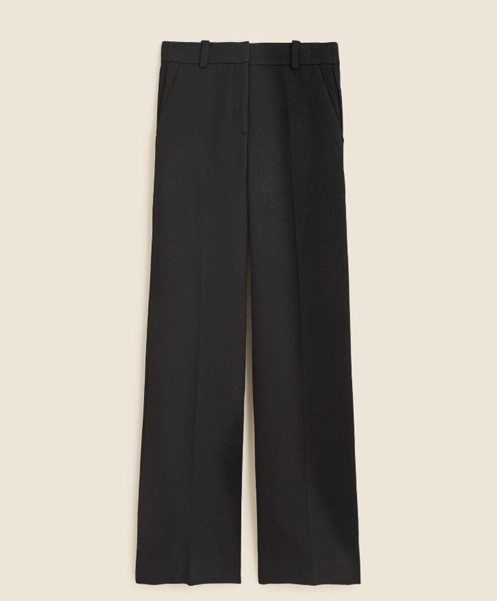 NWT J. CREW Women's Black Carolina in Boucle Wide Leg Dress Pants 4